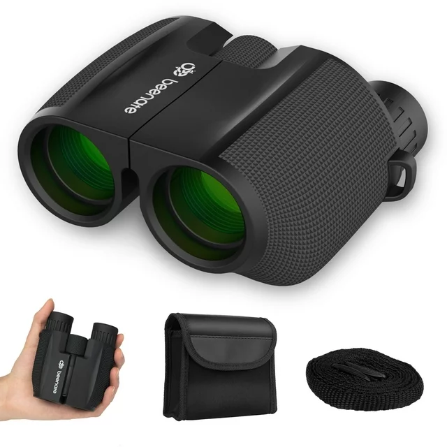 Bird Watching Binoculars for Adults Kids , Ifanze 10x25 Binoculars for Day and Night, Small Binoculars for Travel Sightseeing Hunting Wildlife Watching Outdoor Sports Games Concerts